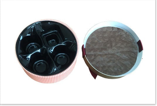 Round Chocoate Gift Boxes with Plastic Blisters