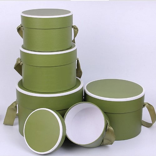 Green Nesting Gift Boxes Set of 5