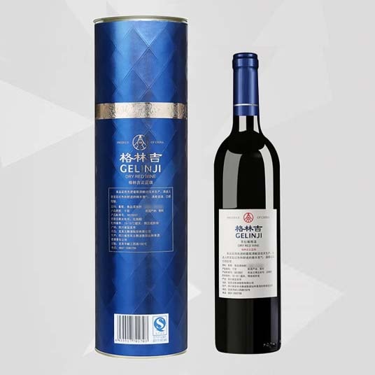 Blue Wine Gift Tube