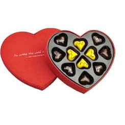 Valentine's Day chocolate box packaging